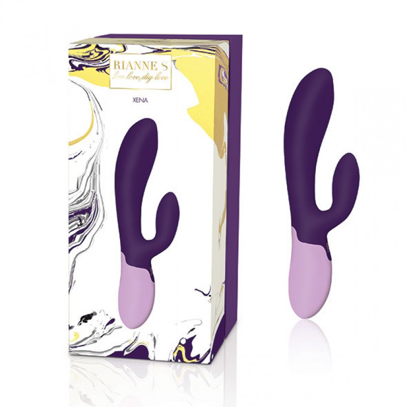 Rianne-S Xena Warming 10-function  Rabbit Vibrator - Deep Purple and Lilac